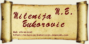 Milenija Bukorović vizit kartica